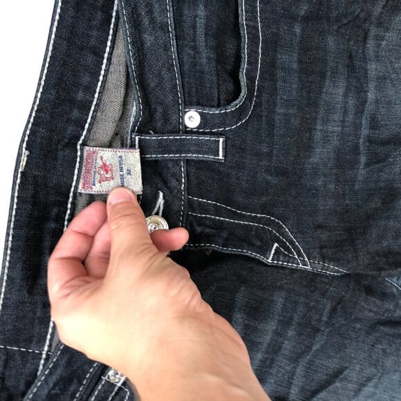 Vintage True Religion Jeans Size 32 BOOT CUT Embroidered - Picture 7 of 9